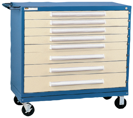 Vidmar RP1978A Mobile Cabinet — 8 Drawers, Stand-Up Height 42″