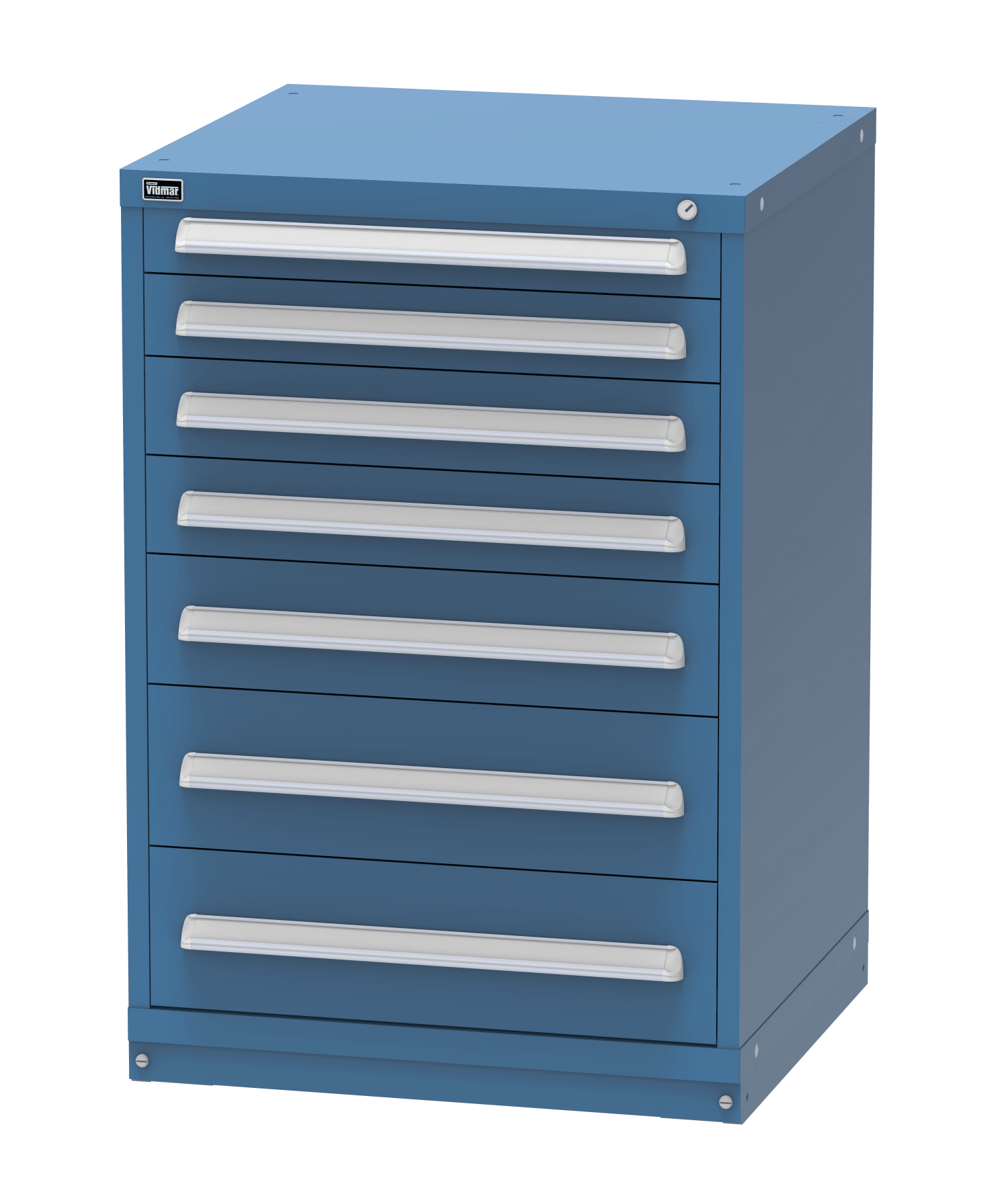 Vidmar RP2102A modular drawer cabinet, Bright Blue