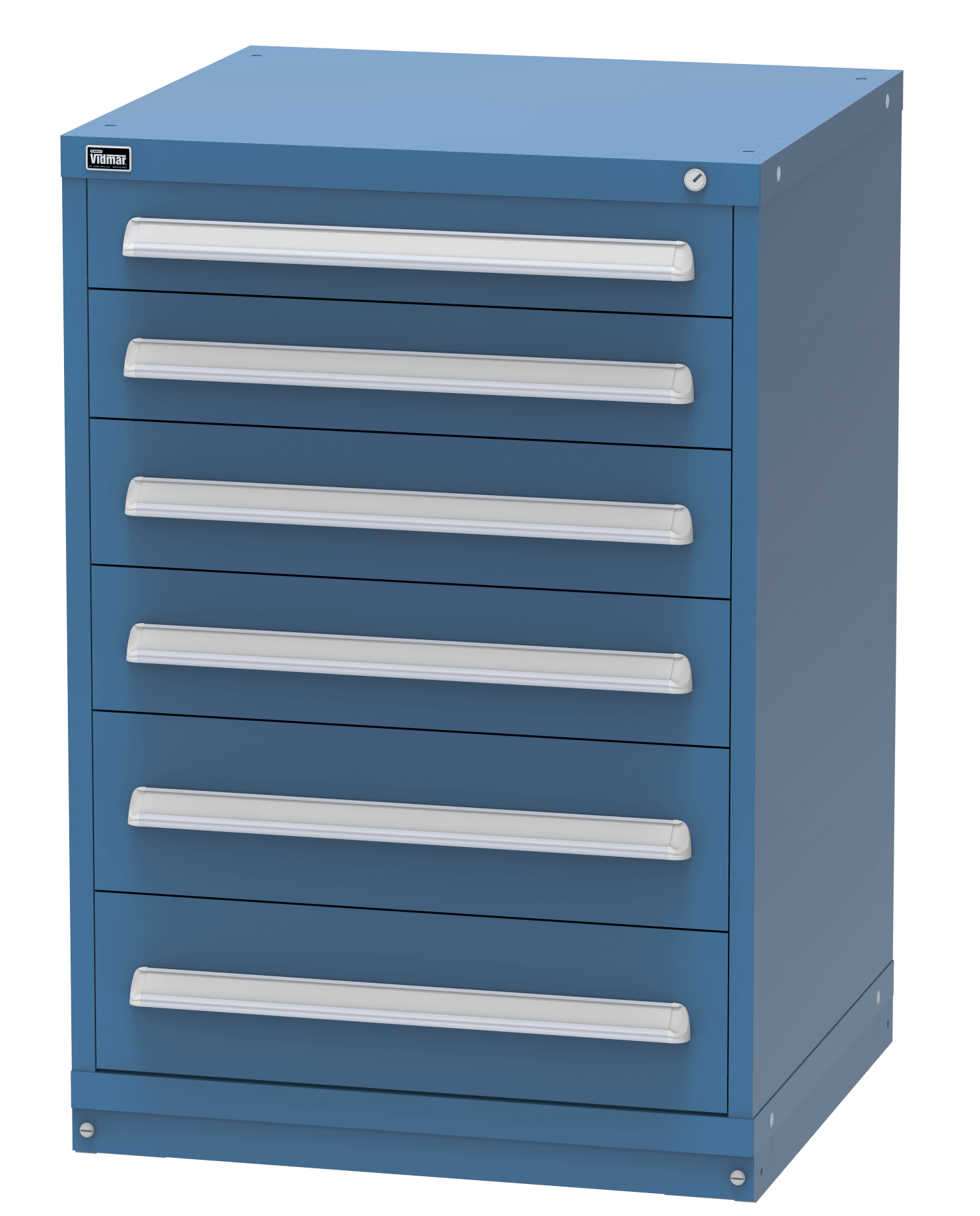 Vidmar SCU2066A modular drawer cabinet, Bright Blue