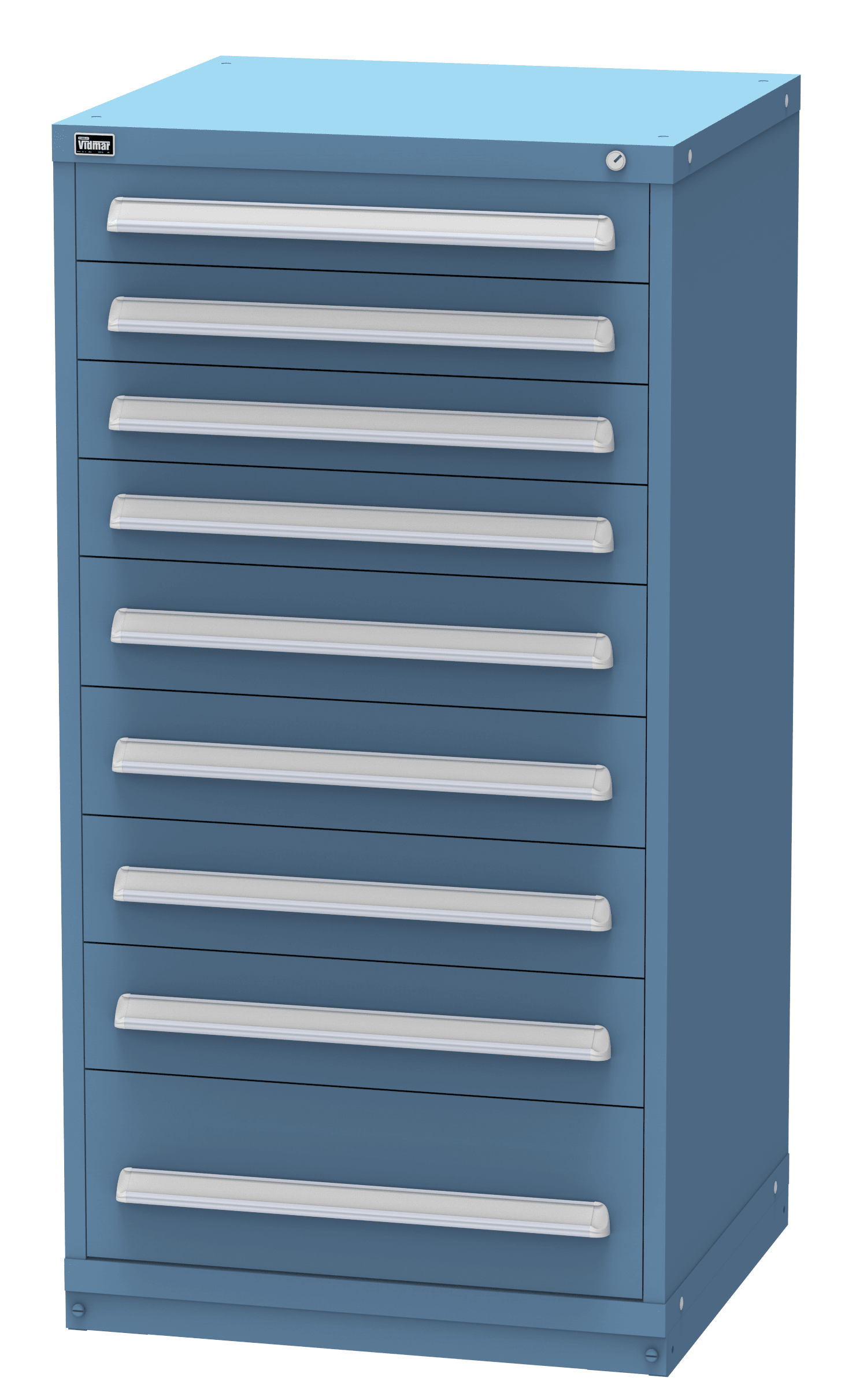 Vidmar SCU3144A modular drawer cabinet, Bright Blue
