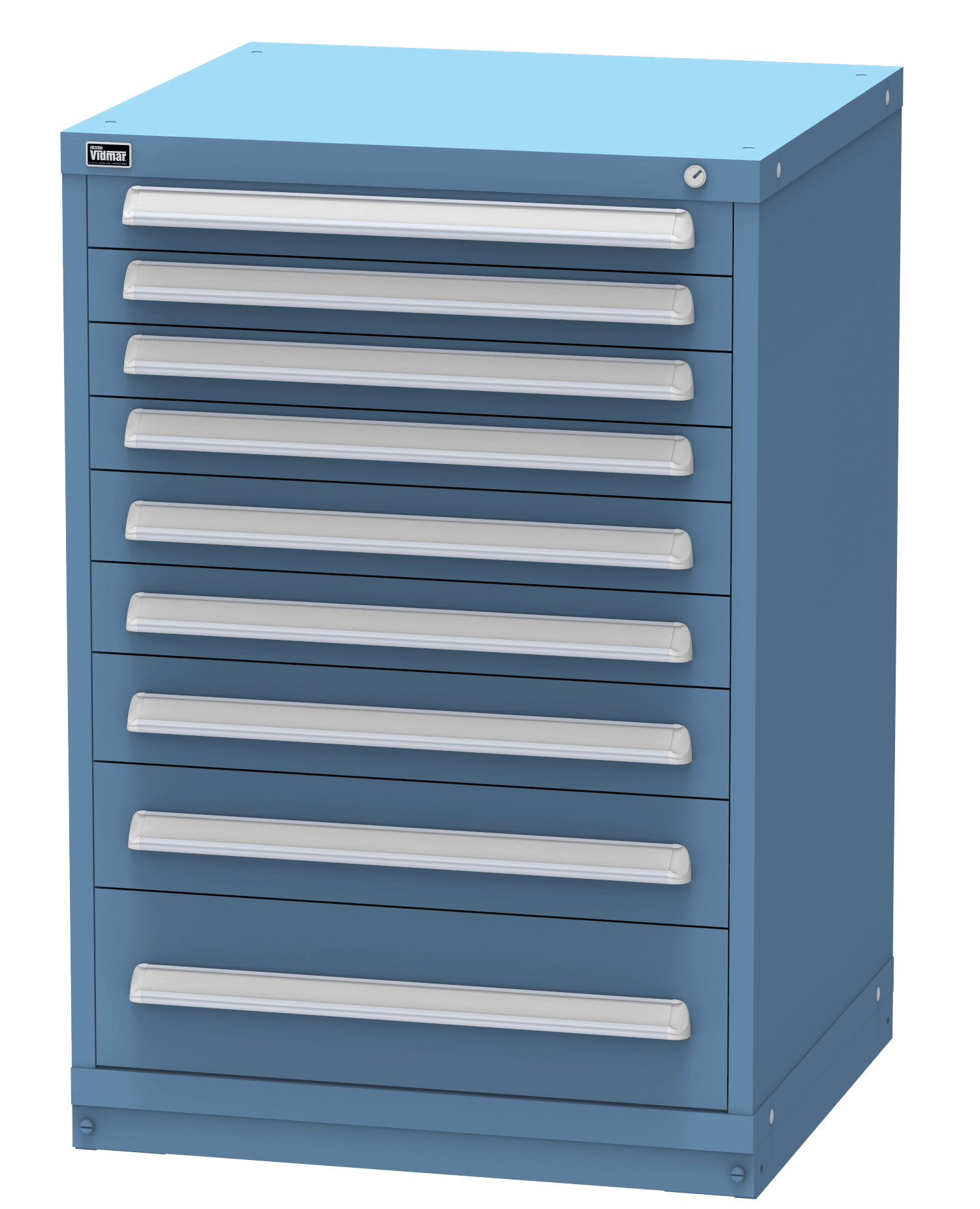 Vidmar SEP2025A modular drawer cabinet, Bright Blue